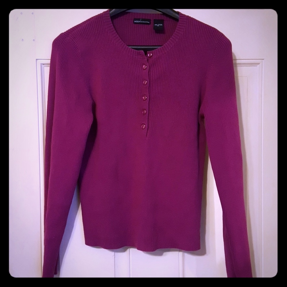 Henley style rib knit sweater from Victoria Secret